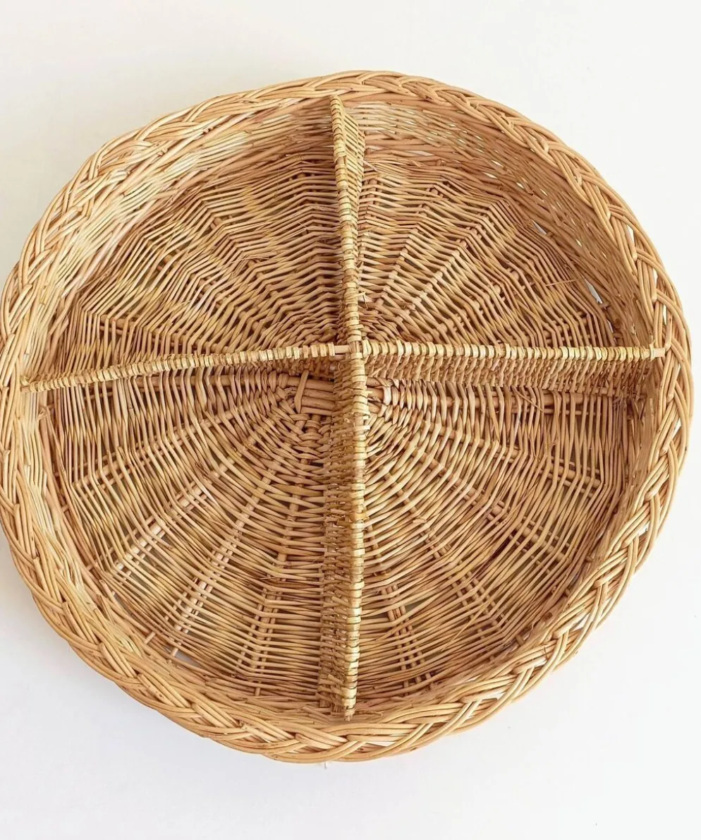 Panier en osier rustique de Provence – Vide-Poche – Milieu du 20e siècle