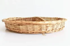 Panier en osier rustique de Provence – Vide-Poche – Milieu du 20e siècle