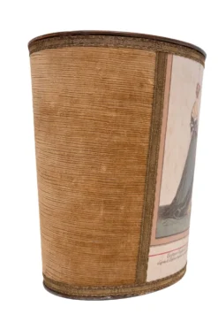 Panier en papier velours marron Jean Holbein années 1950 France