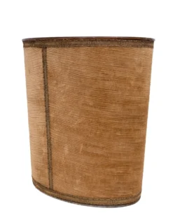 Panier en papier velours marron Jean Holbein années 1950 France