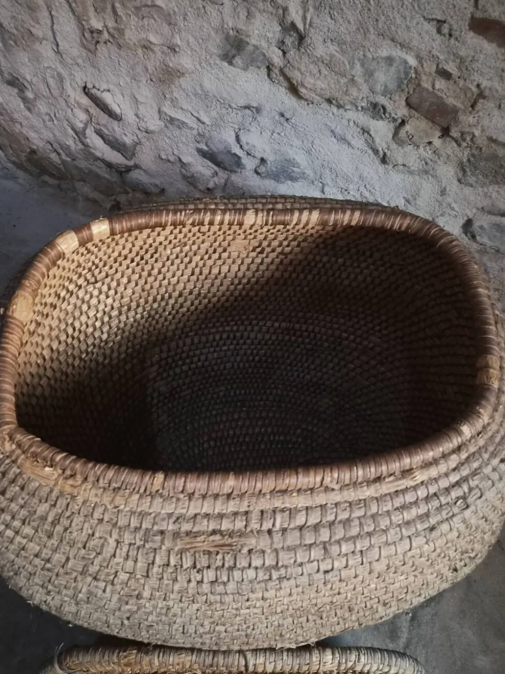 Panier à grains français ancien – Auvergne, vers 1900