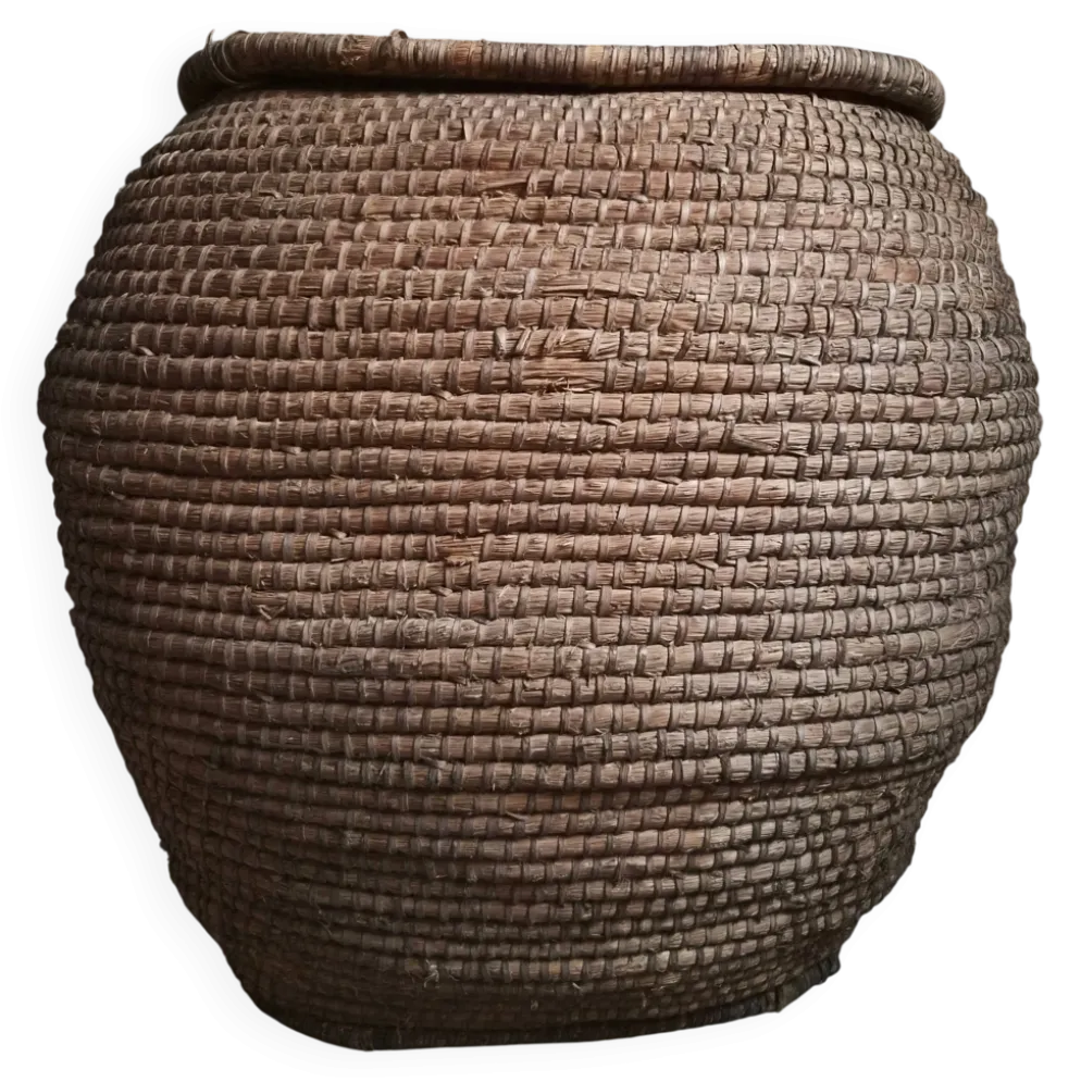 Panier à grains français ancien – Auvergne, vers 1900
