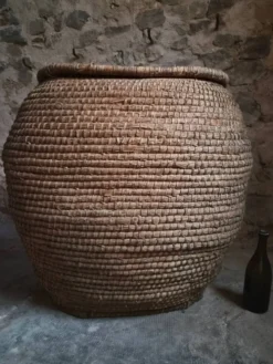 Panier à grains français ancien – Auvergne, vers 1900