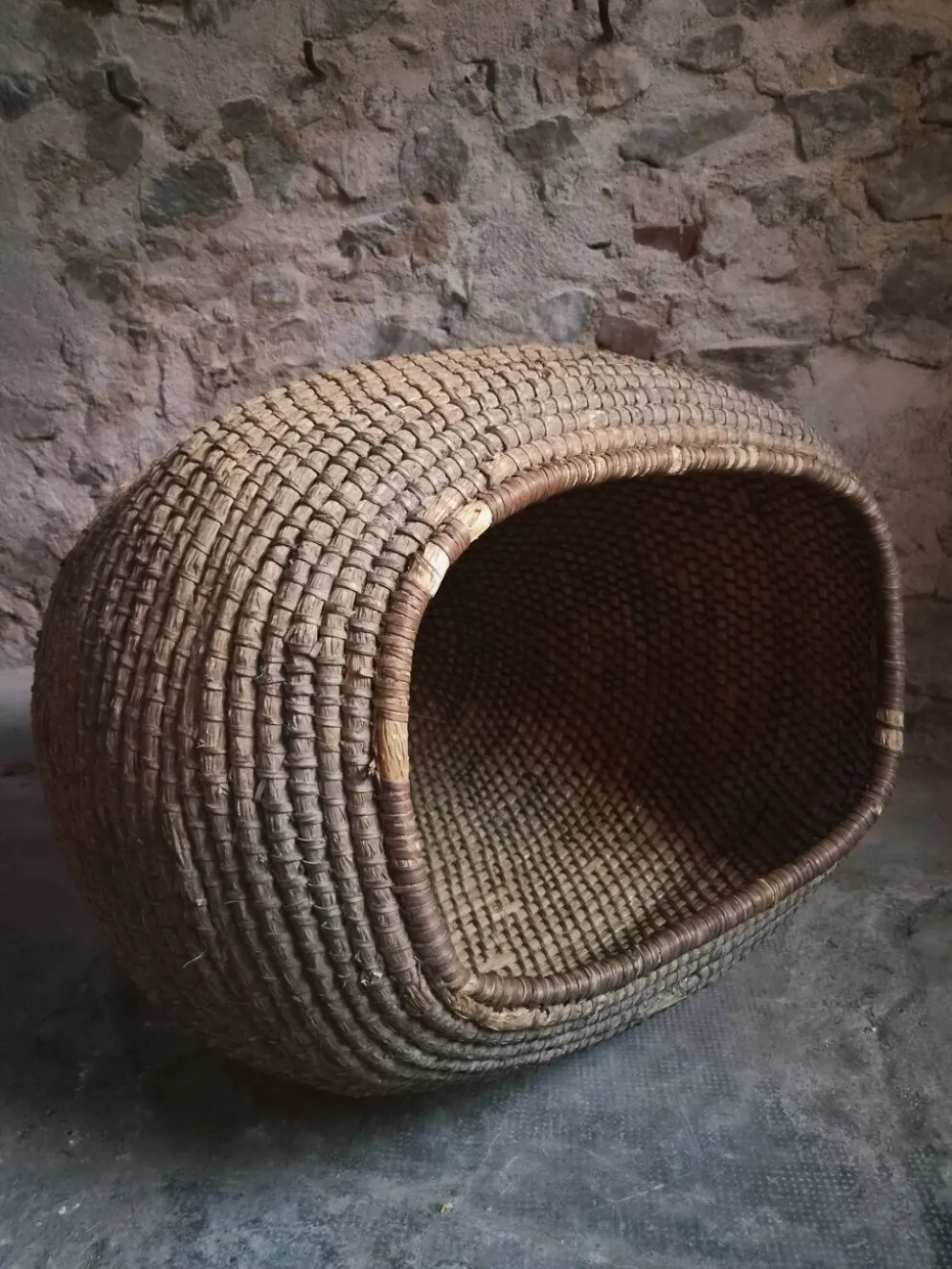 Panier à grains français ancien – Auvergne, vers 1900
