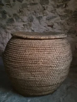 Panier à grains français ancien – Auvergne, vers 1900