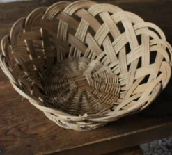 Panier Grande corbeille osier tressé vintage