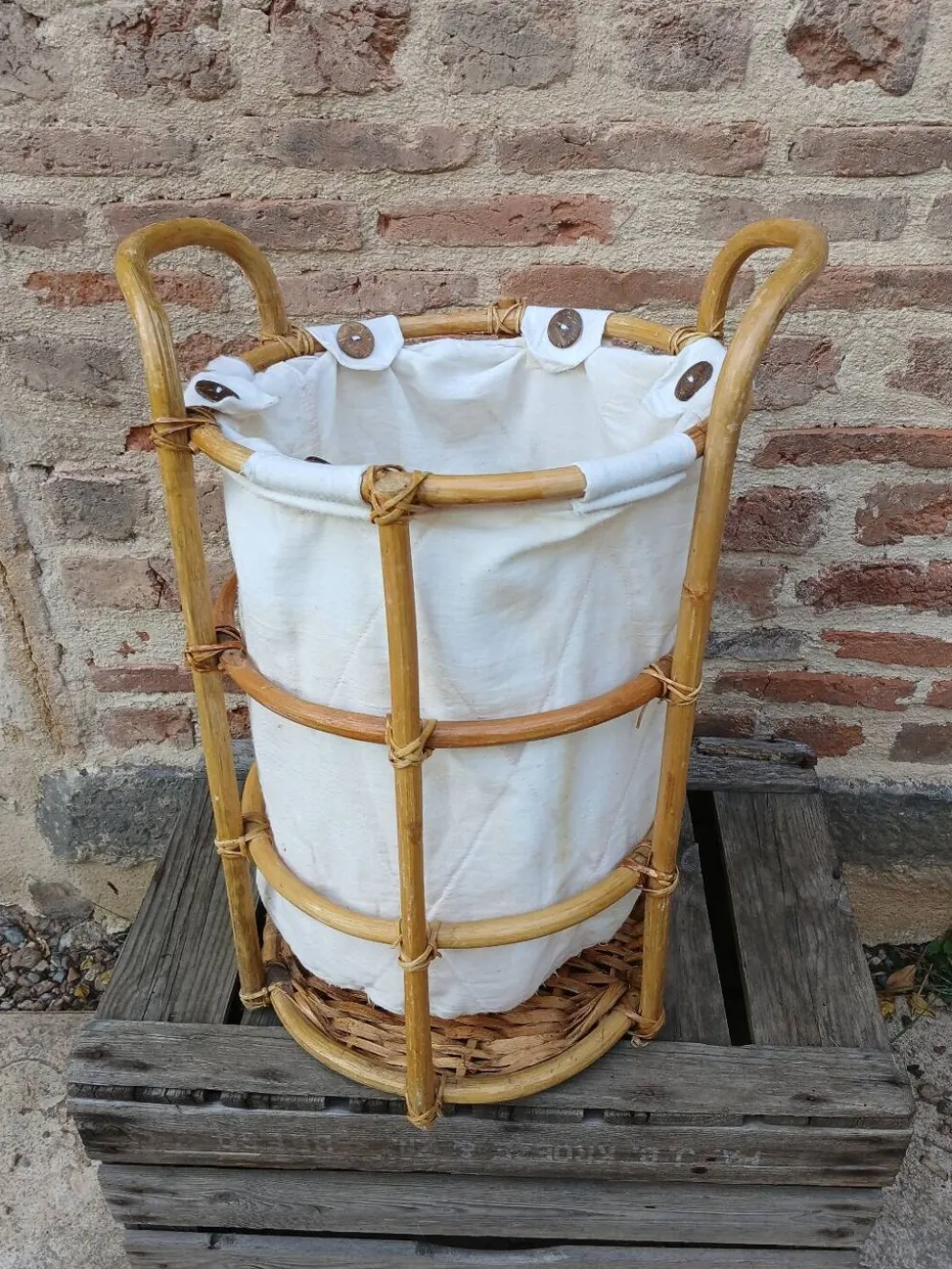 Panier à linge en osier