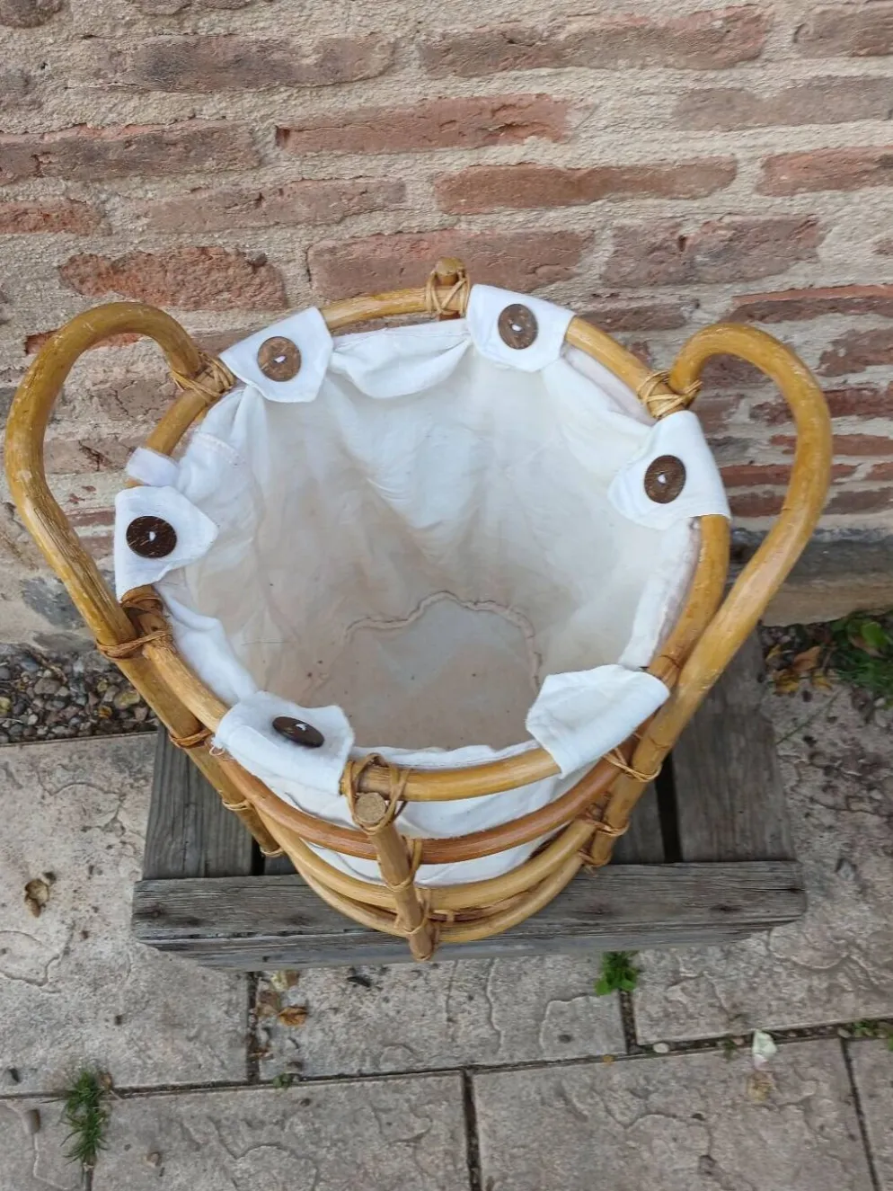 Panier à linge en osier