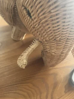 Panier éléphant en rotin