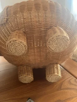 Panier éléphant en rotin