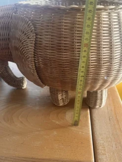 Panier éléphant en rotin