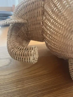 Panier éléphant en rotin