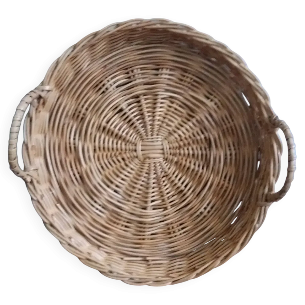 Panier plateau rond en osier