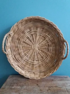 Panier plateau rond en osier