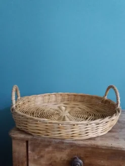 Panier plateau rond en osier