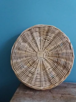 Panier plateau rond en osier