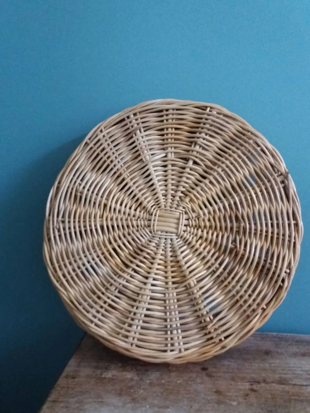 Panier plateau rond en osier