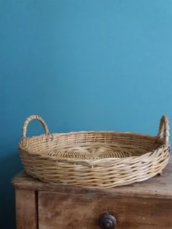 Panier plateau rond en osier