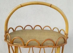 Panier porte-bouteille bar en rotin