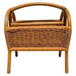 Panier / porte-revues rotin vintage