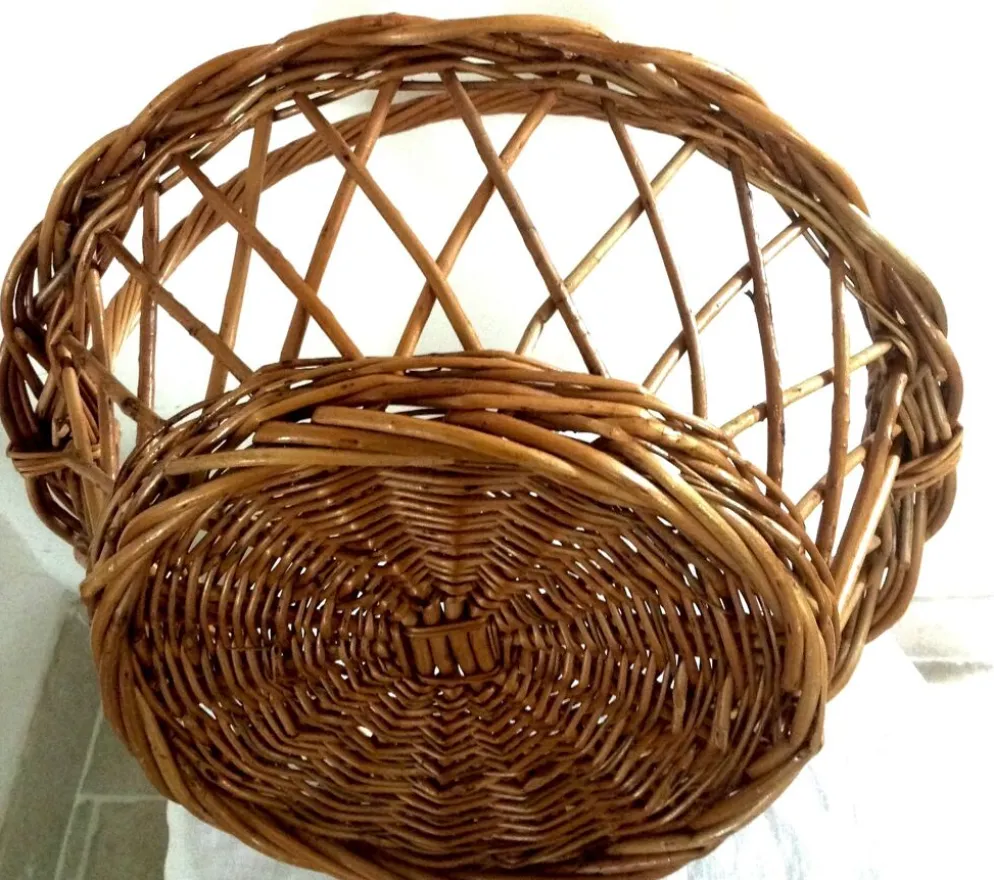 Panier rond ancien jours croisés