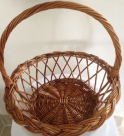 Panier rond ancien jours croisés