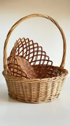 Paniers en rotin vintage