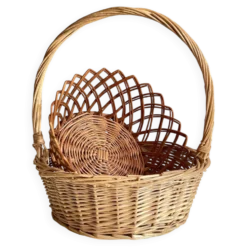 Paniers en rotin vintage