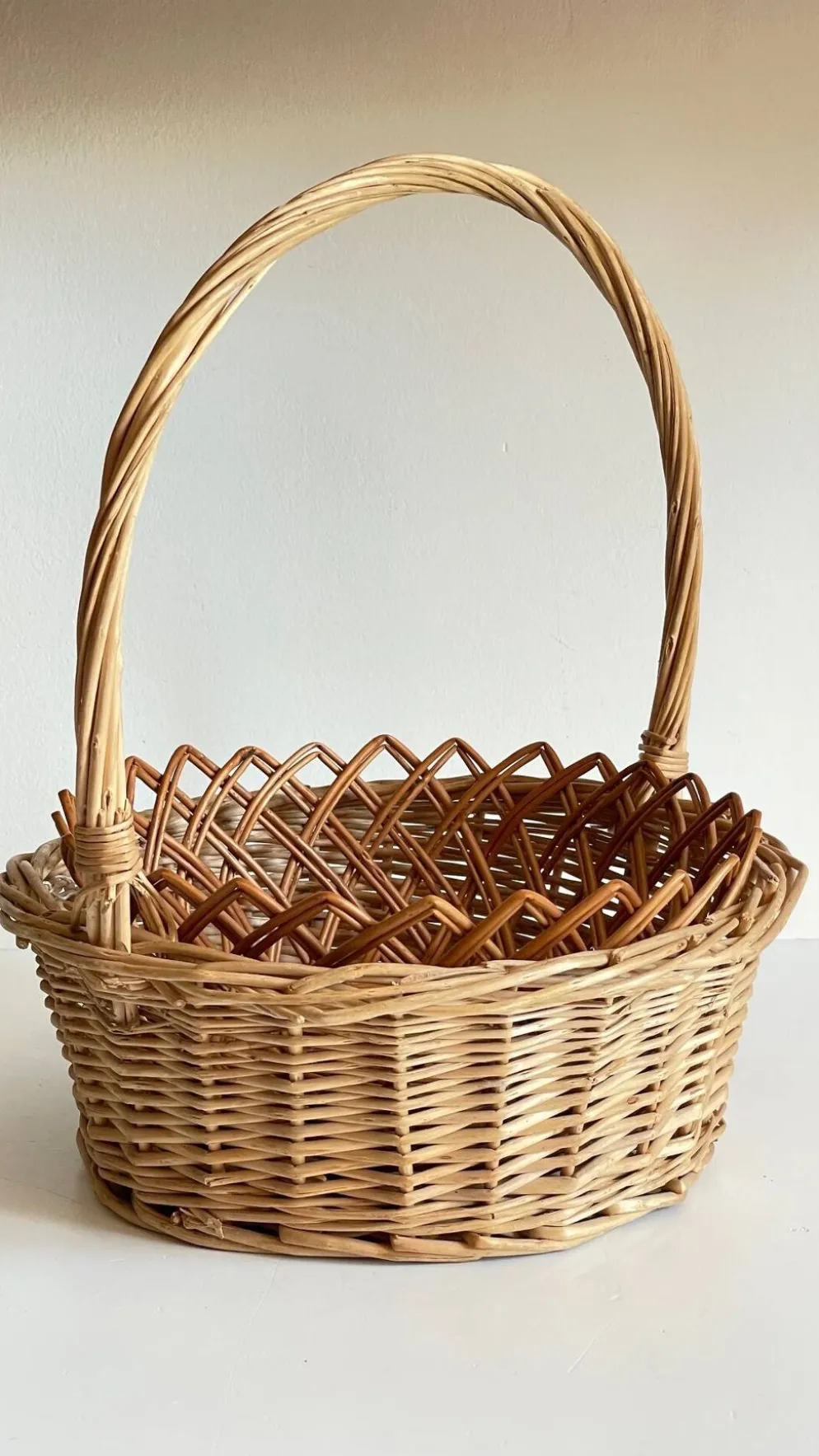 Paniers en rotin vintage