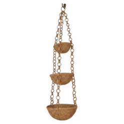 Panier suspendu tressé vintage