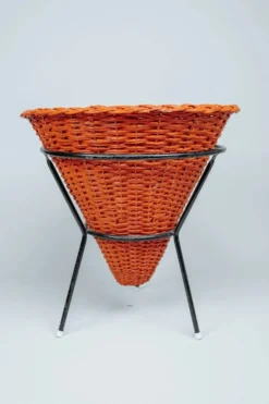 Panier vintage orange pour plantes ou jouets, Dirk van Sliedrecht pour Rohé