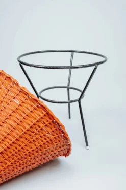 Panier vintage orange pour plantes ou jouets, Dirk van Sliedrecht pour Rohé