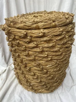 Panier vintage paille tressée