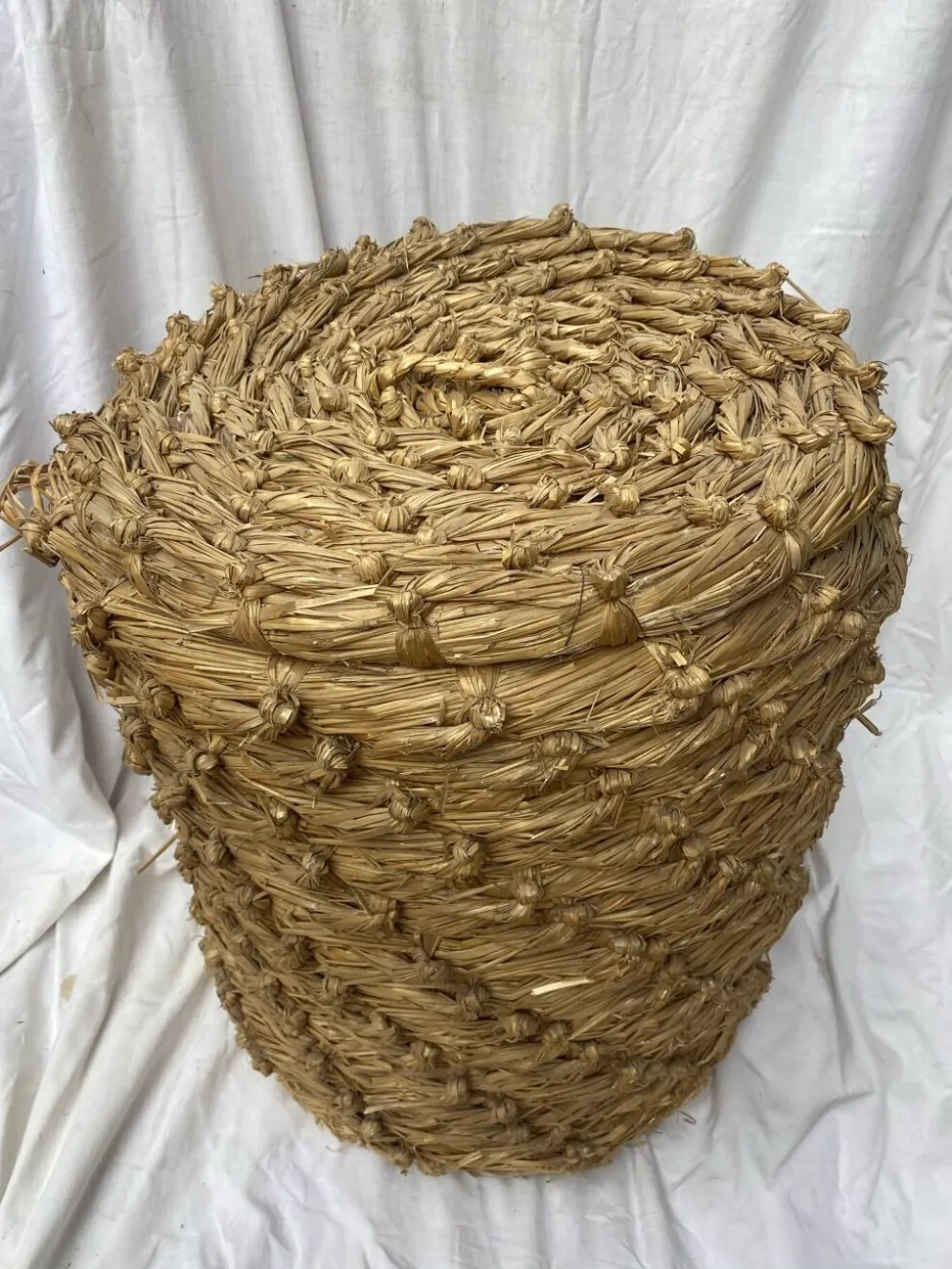 Panier vintage paille tressée