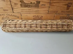Panière boulanger vintage en osier tressé
