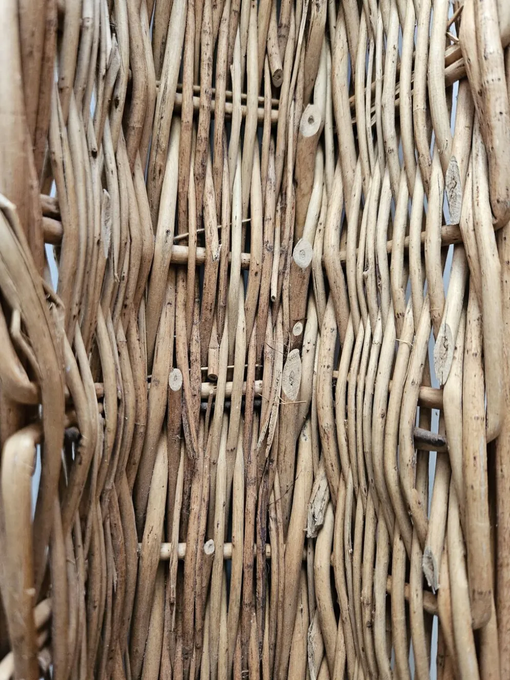 Panière boulanger vintage en osier tressé