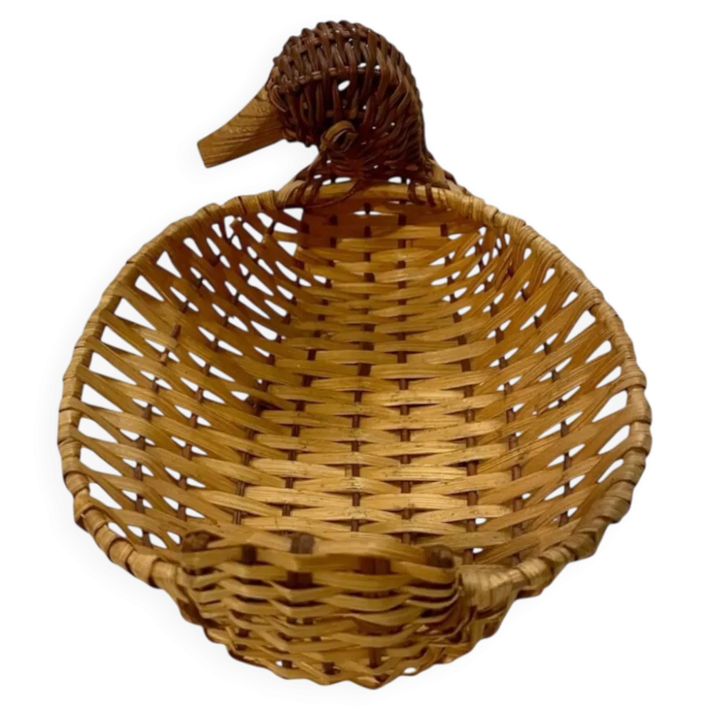 Panière canard en osier tressé