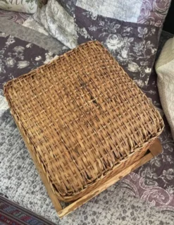 Panière en bois et osier