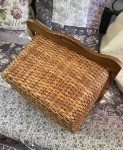 Panière en bois et osier