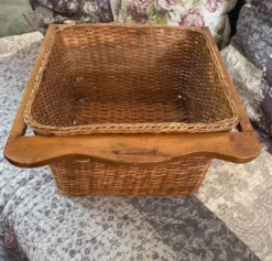 Panière en bois et osier