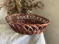 Panière ovale en rotin poelet