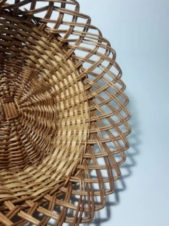 Panière ronde en osier vintage