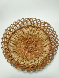 Panière ronde en osier vintage