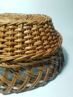 Panière ronde en osier vintage