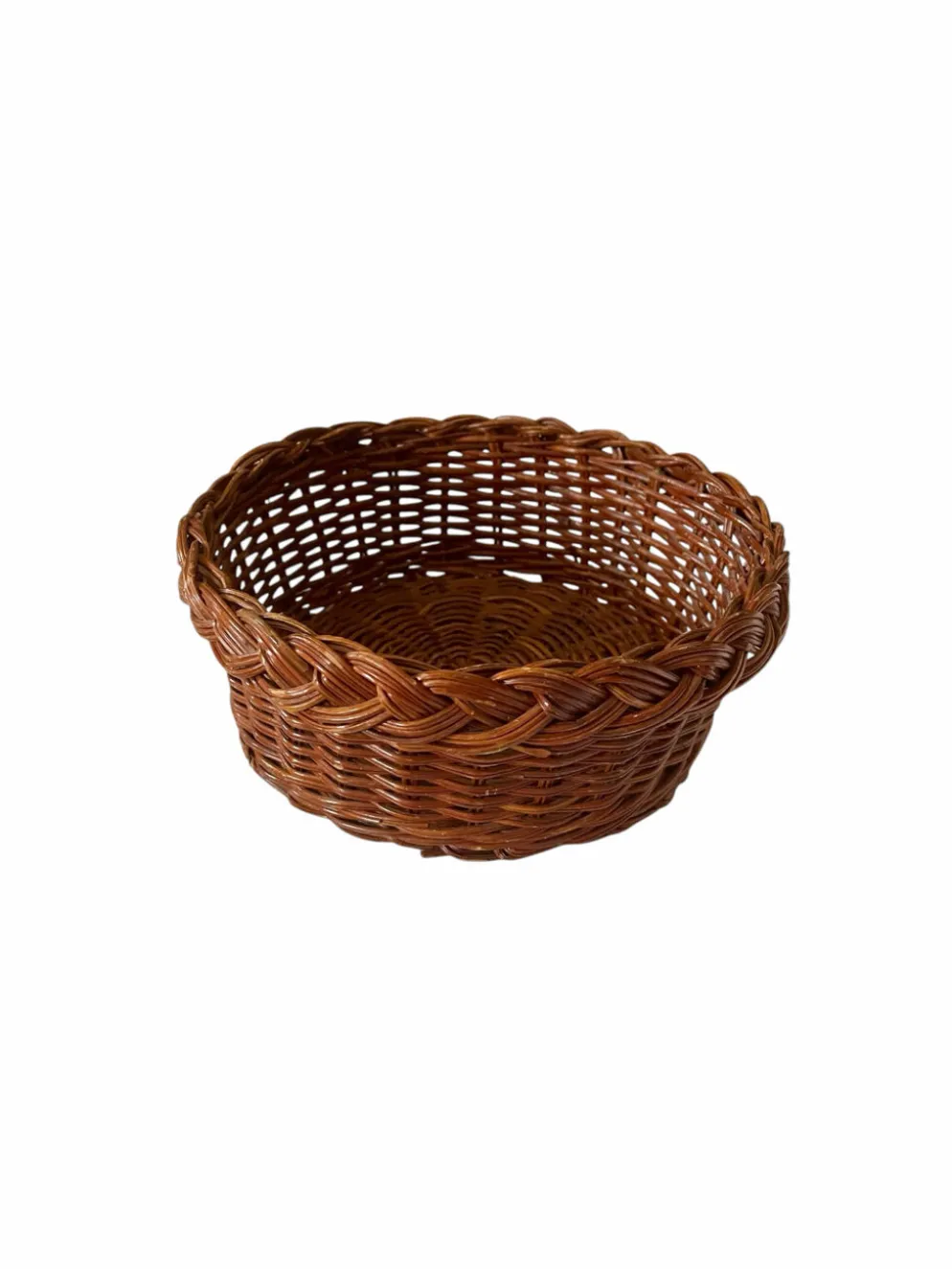 Panière rustique vintage en rotin tressé