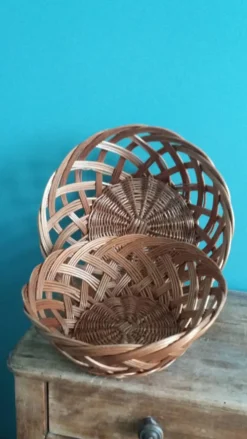 Panières en osier, paniers corbeilles 24 et 29 cm