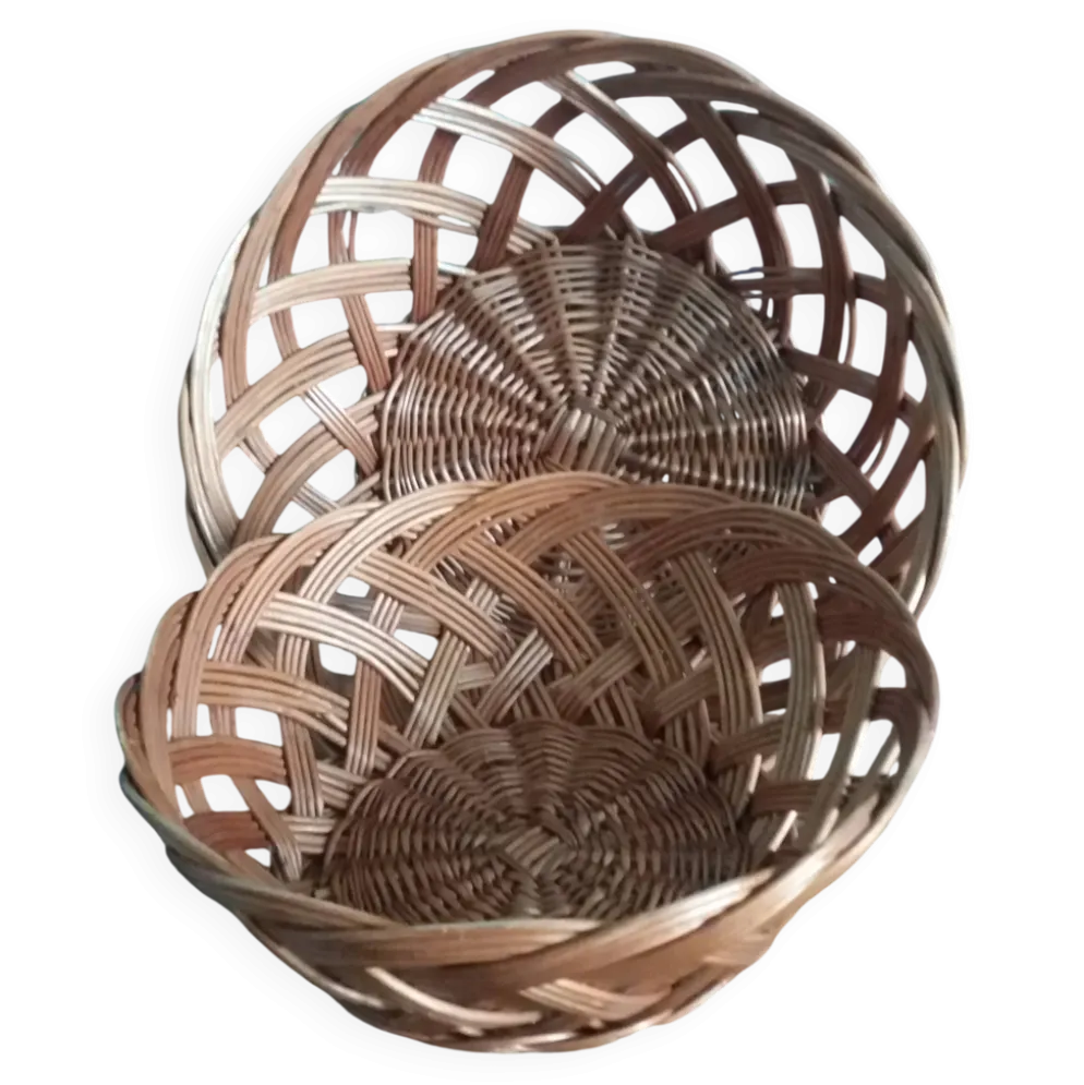 Panières en osier, paniers corbeilles 24 et 29 cm
