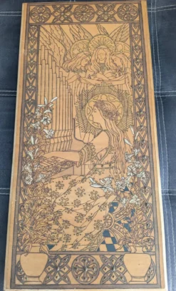 Panneau décoratif en bois type art nouveau
