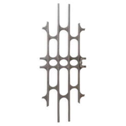 Panneau de porte brutaliste en aluminium coulé dans le style de Paul Evans, années 1960