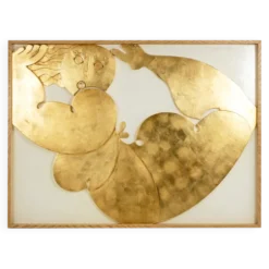 Panneau en bas-relief « Je nage dans le bonheur ». Contemporain.